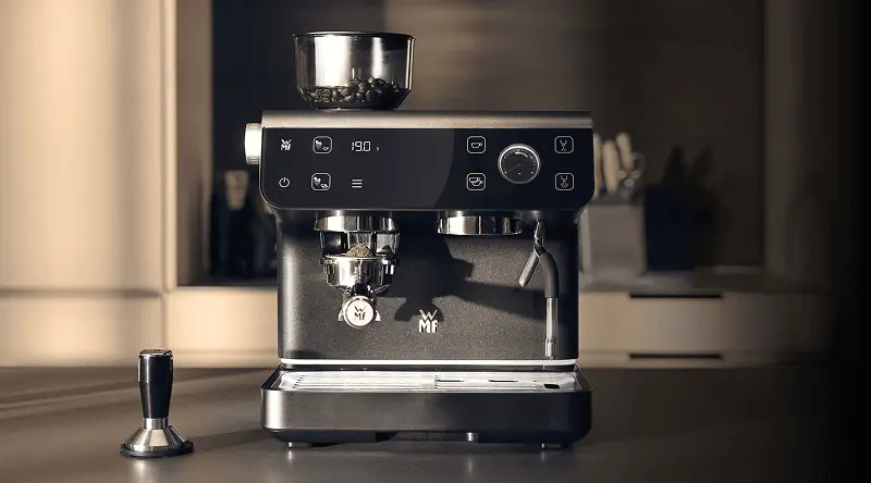 WMF Espresso Pro 0412390011 черный рожковая кофемашина с кофемолкой общий вид