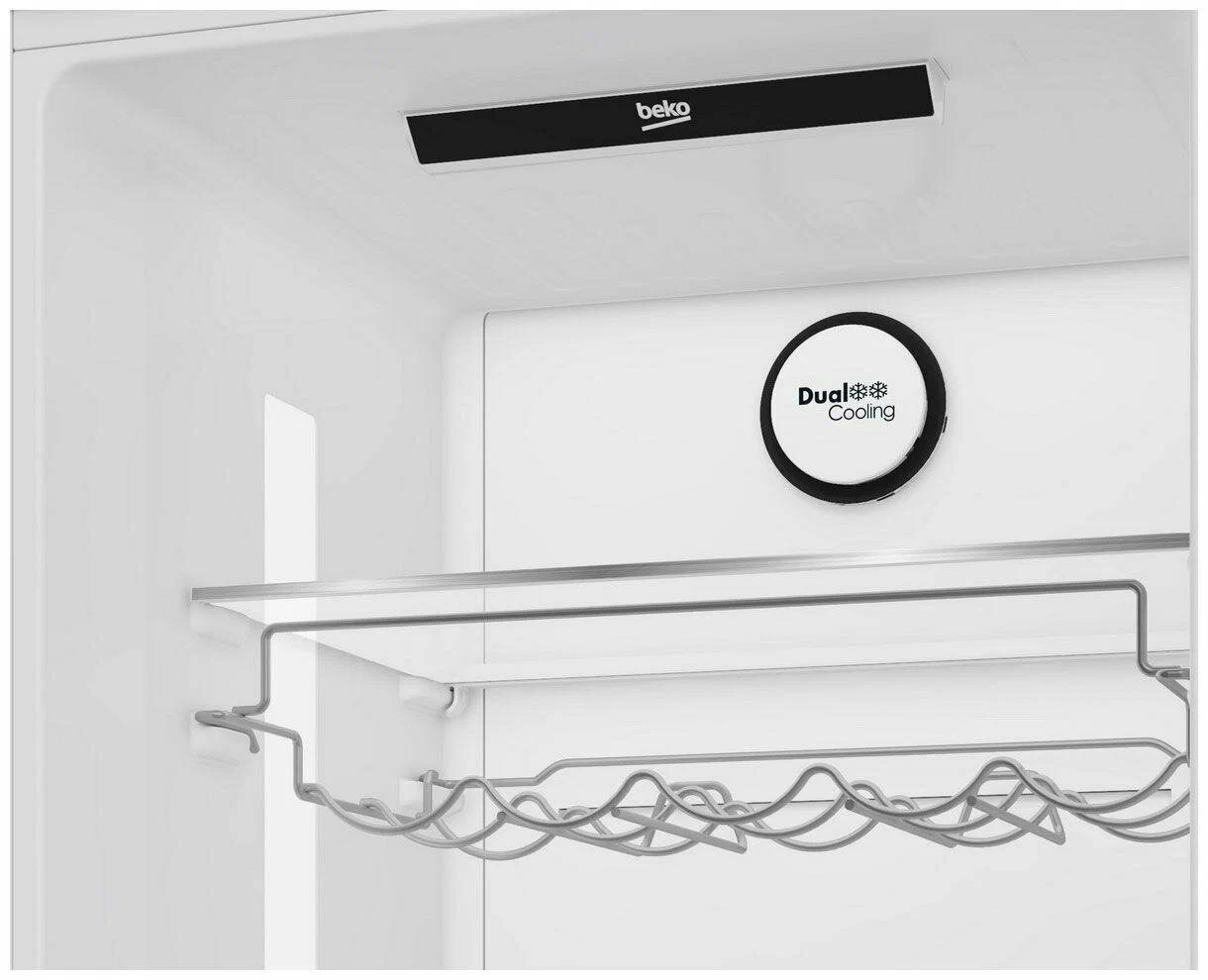Beko B5RCNK403ZWB внутренний вид холодильника полки зона Dual Cooling комплектация