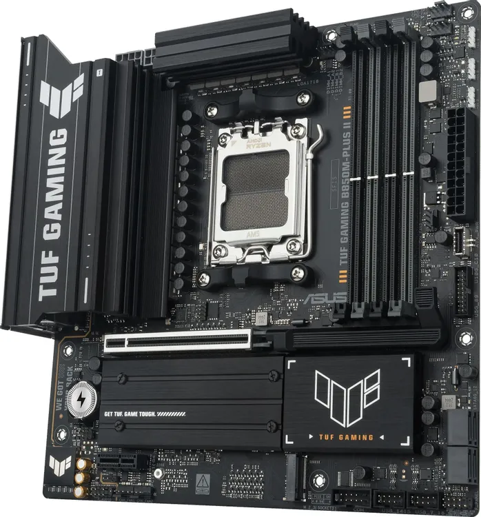 ASUS TUF Gaming B850M-Plus II задняя панель портов USB и сеть