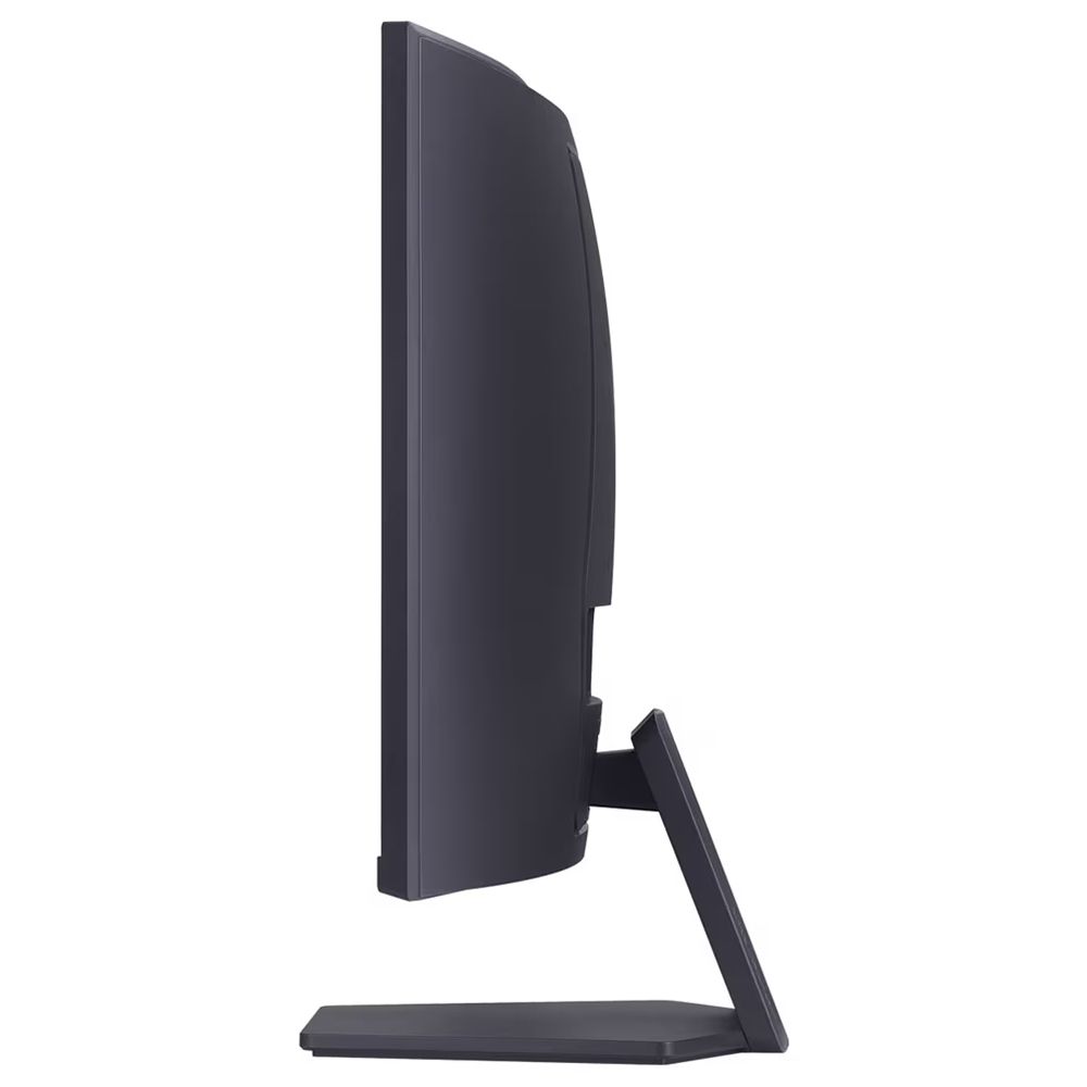 LG UltraGear 27GS60QC-B боковой профиль, изогнутая VA-панель на подставке, тонкий корпус