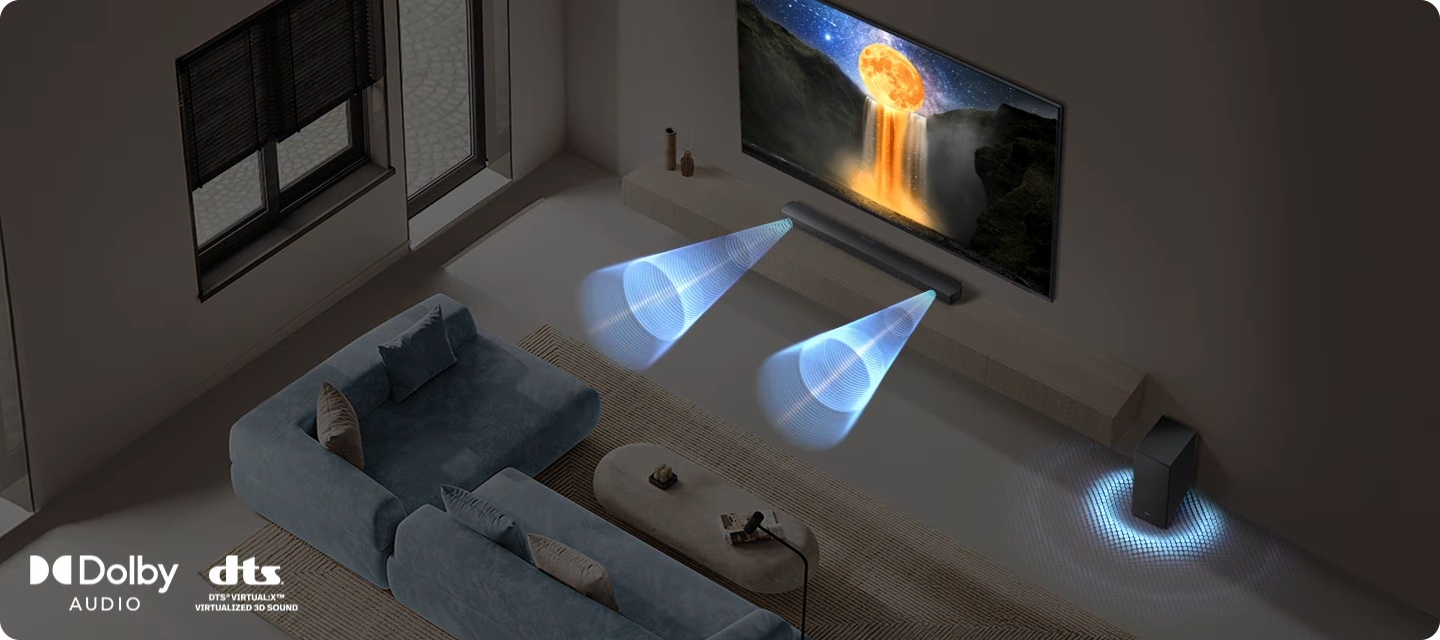 Samsung HW-B650F &mdash; Dolby Audio и DTS Virtual:X создают объёмный 3D-звук без верхних динамиков