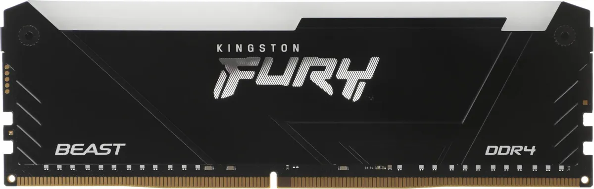 Kingston Fury Beast KF432C16BB2A/32 DDR4 чёрный радиатор RGB установка в слот DIMM