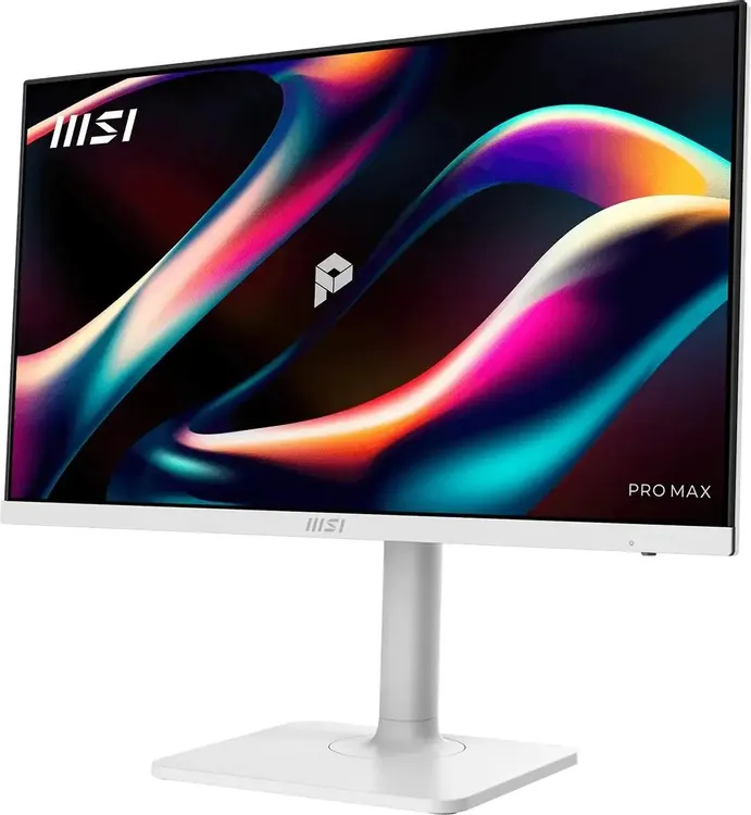 MSI PRO MAX 241PHW E14 боковой вид эргономичная стойка регулировка высоты pivot