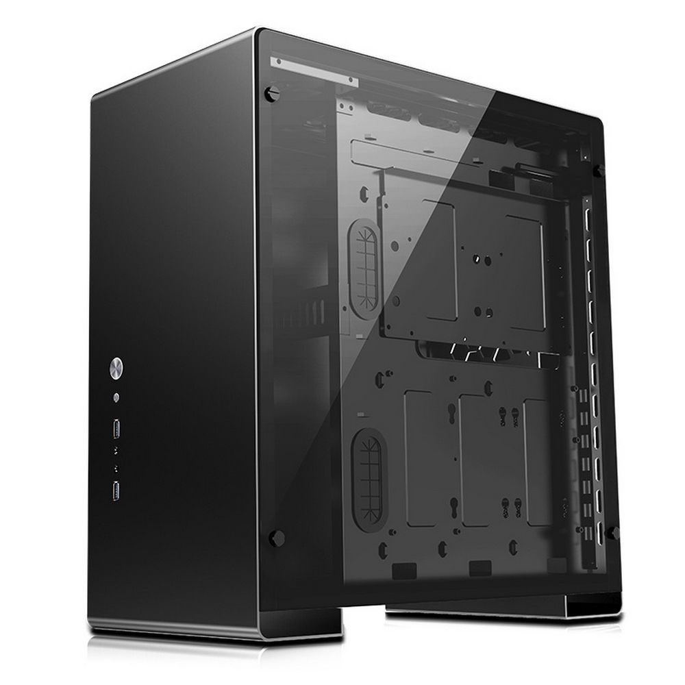 Jonsbo U5 Black внутренний отсек — слоты материнской платы, крепления для видеокарты и кулеры