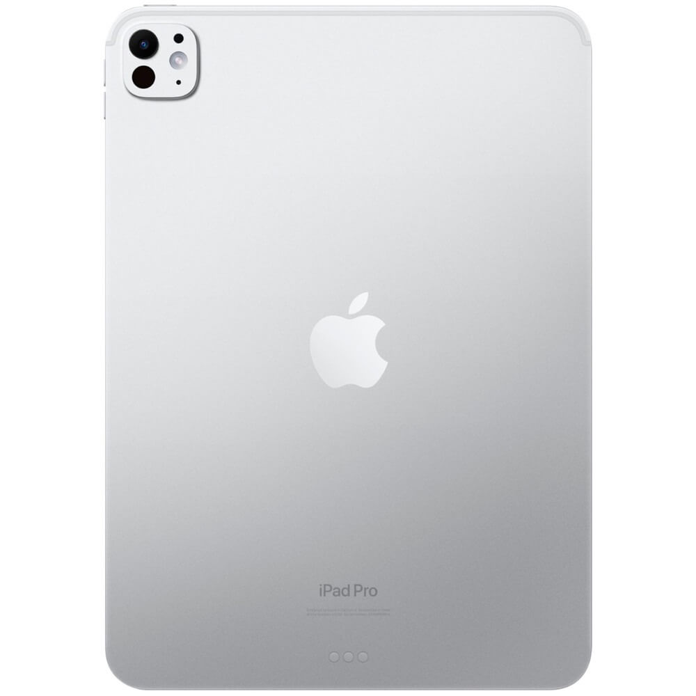 Apple iPad Pro 11 2025 вид сзади серебристый алюминиевый корпус логотип Apple камера