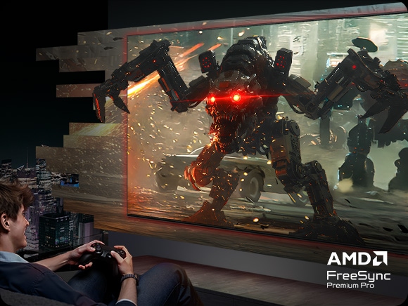 Samsung QE48S90H AMD FreeSync Premium Pro — гиперреалистичная графика без разрывов кадра