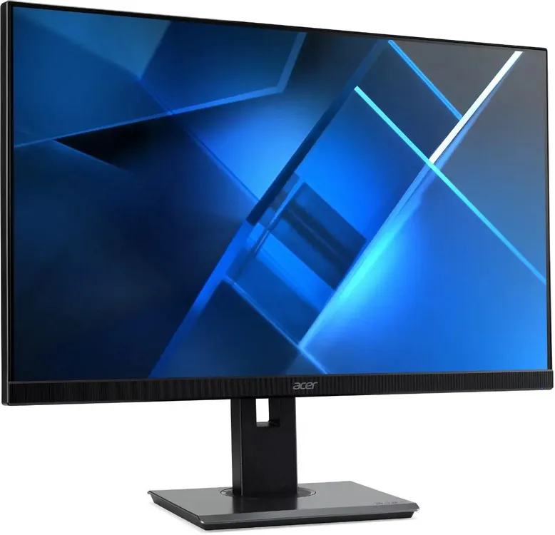 Acer B277KLBbmiiprzx вид сбоку &mdash; регулировка высоты, тонкий профиль, подставка