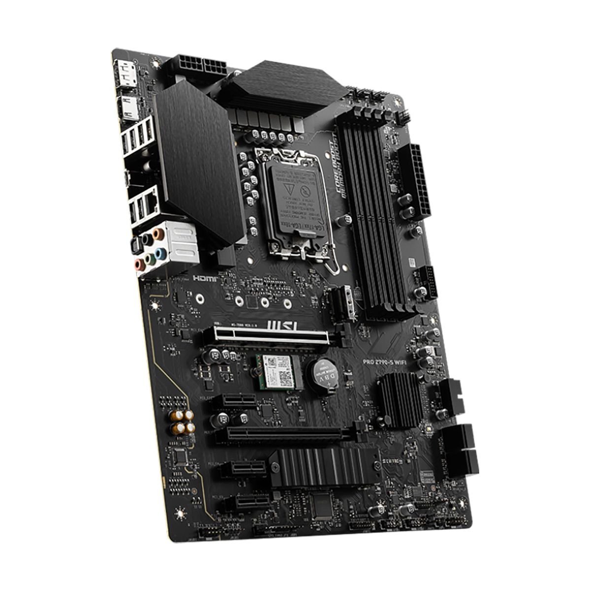 MSI Pro Z790-S WiFi разъёмы M.2 SATA и слоты расширения PCIe