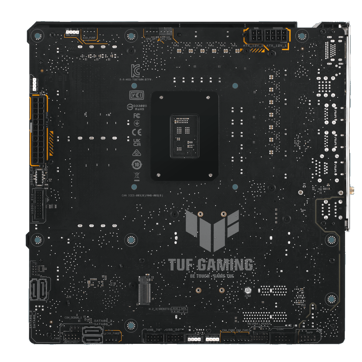 ASUS TUF Gaming B760M-BTF WiFi задняя панель USB порты и видеовыходы