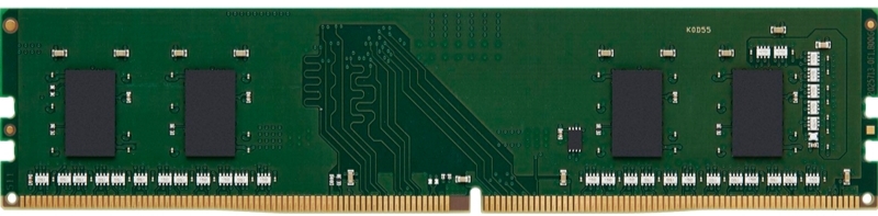 Kingston Value KVR32N22S6/8 модуль DDR4 8 ГБ — вид сверху, зелёная плата, микросхемы памяти