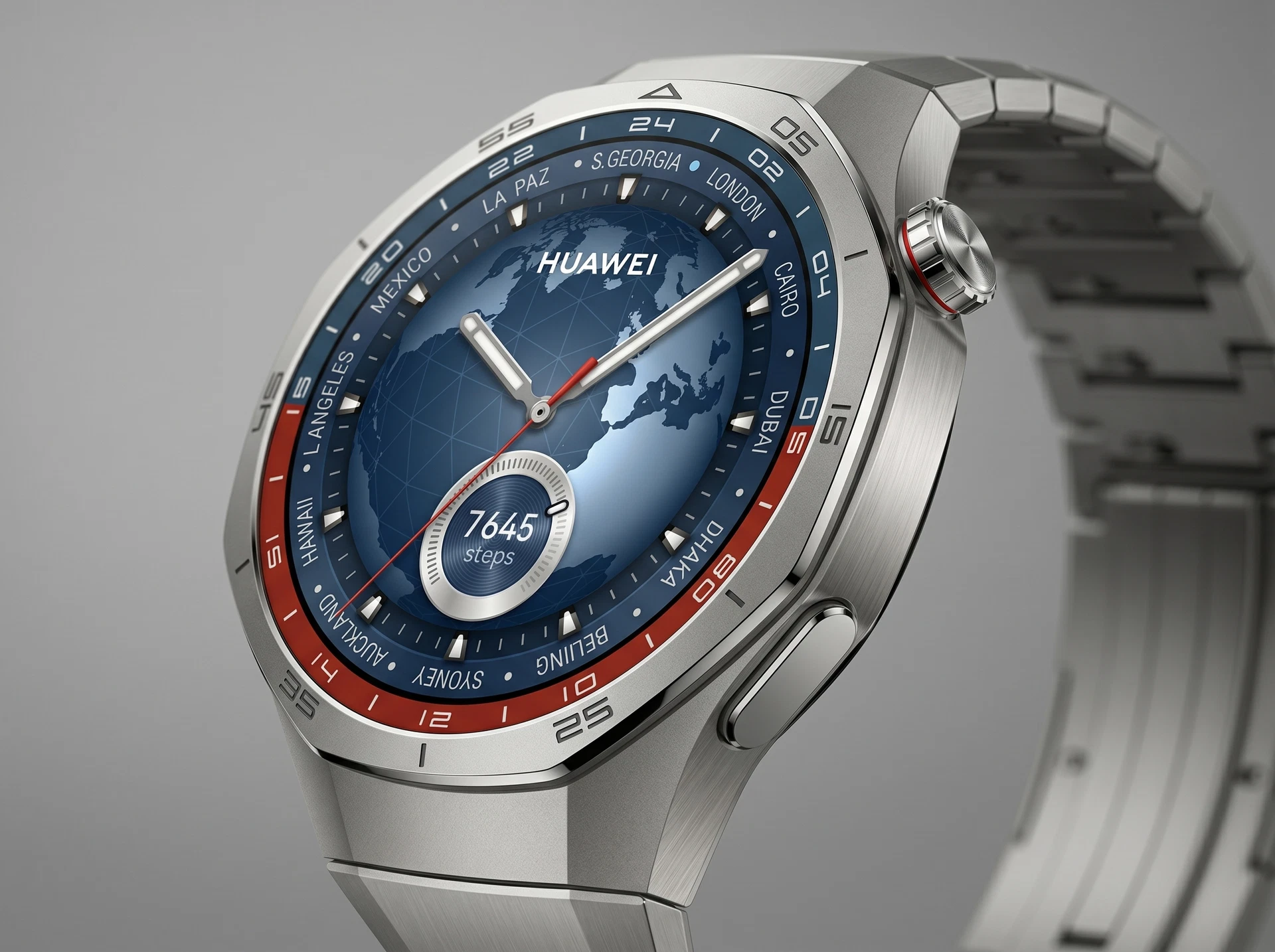 Huawei Watch GT 5 Pro Vili-B29M серый титановый корпус — внешний вид в повседневном интерьере