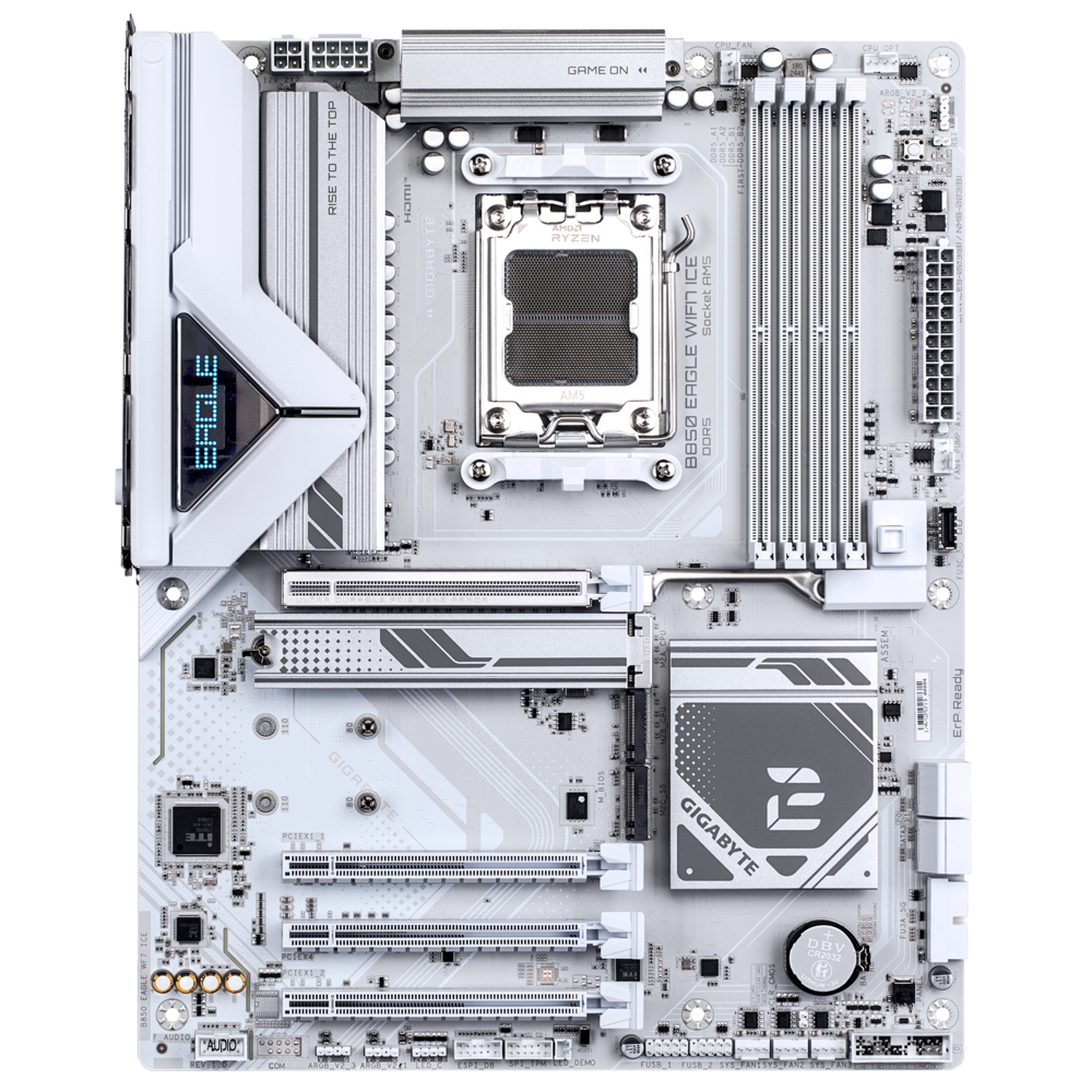 Gigabyte B850 Eagle Wifi7 Ice задняя панель порты USB HDMI DisplayPort