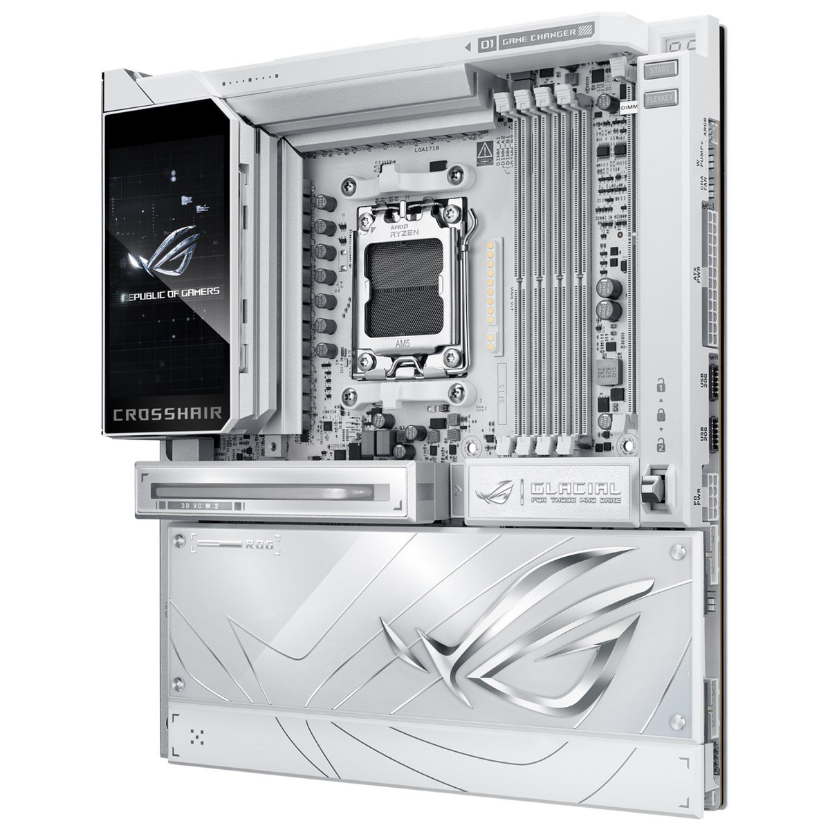 ASUS ROG Crosshair X870E Glacial задняя панель порты Thunderbolt 4 USB 3.2