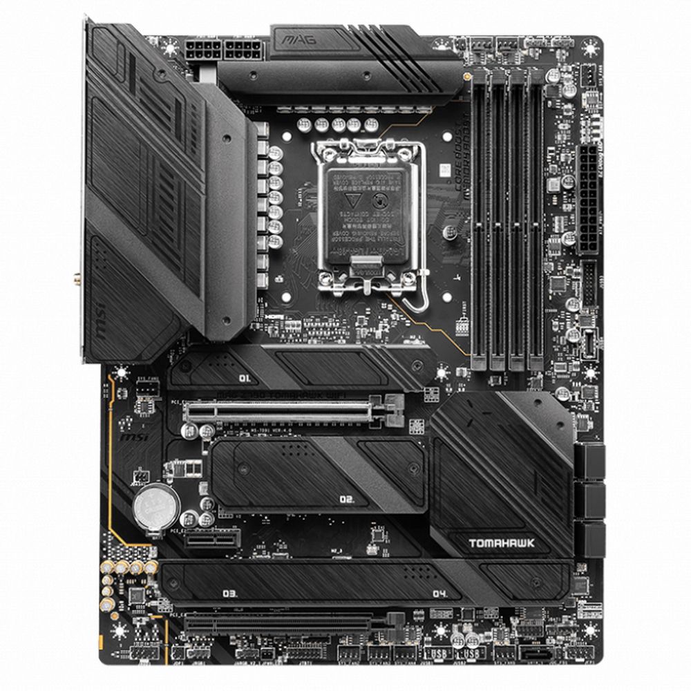MSI MAG Z790 Tomahawk WiFi зона VRM радиаторы охлаждение крупным план