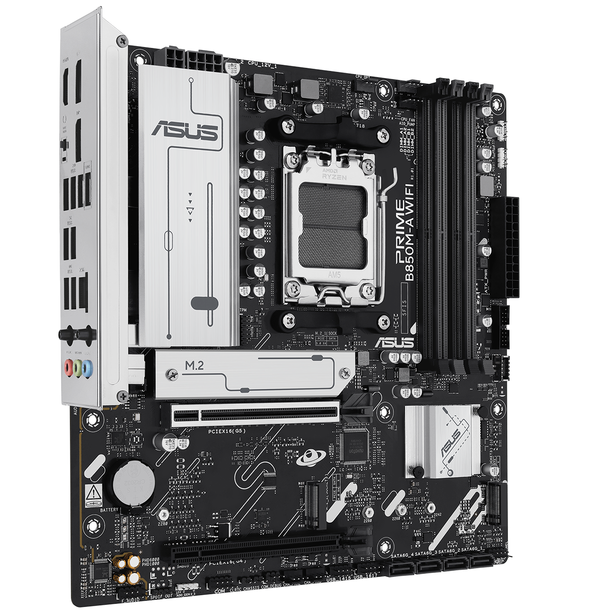 ASUS Prime B850M-A WiFi задняя панель USB порты DisplayPort HDMI