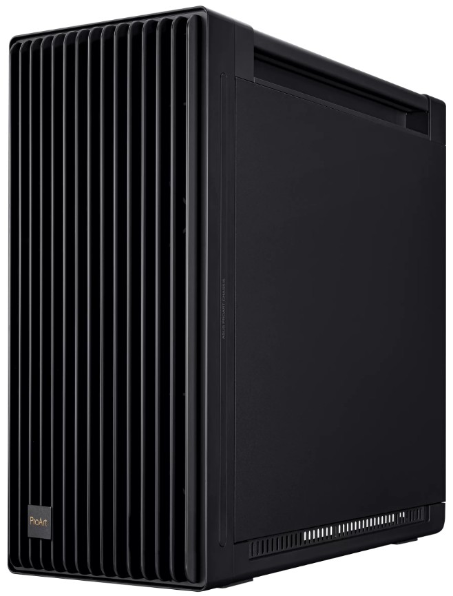 ASUS ProArt PA602 боковой профиль закрытая панель вертикальные рёбра жёсткости матовый чёрный