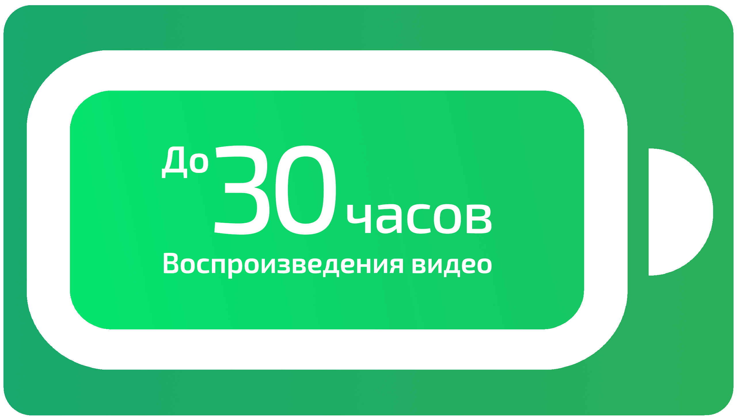 До 30 часов воспроизведения видео — iPhone 17 Mist Blue