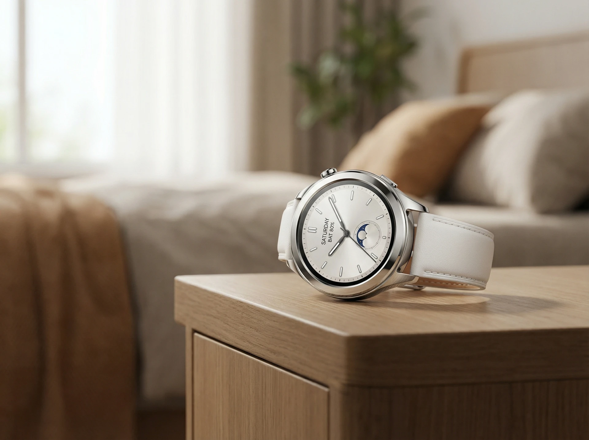 Смарт-часы Xiaomi Watch S4 41mm белый/серебристый [bhr07vugl] - фото в интерьере