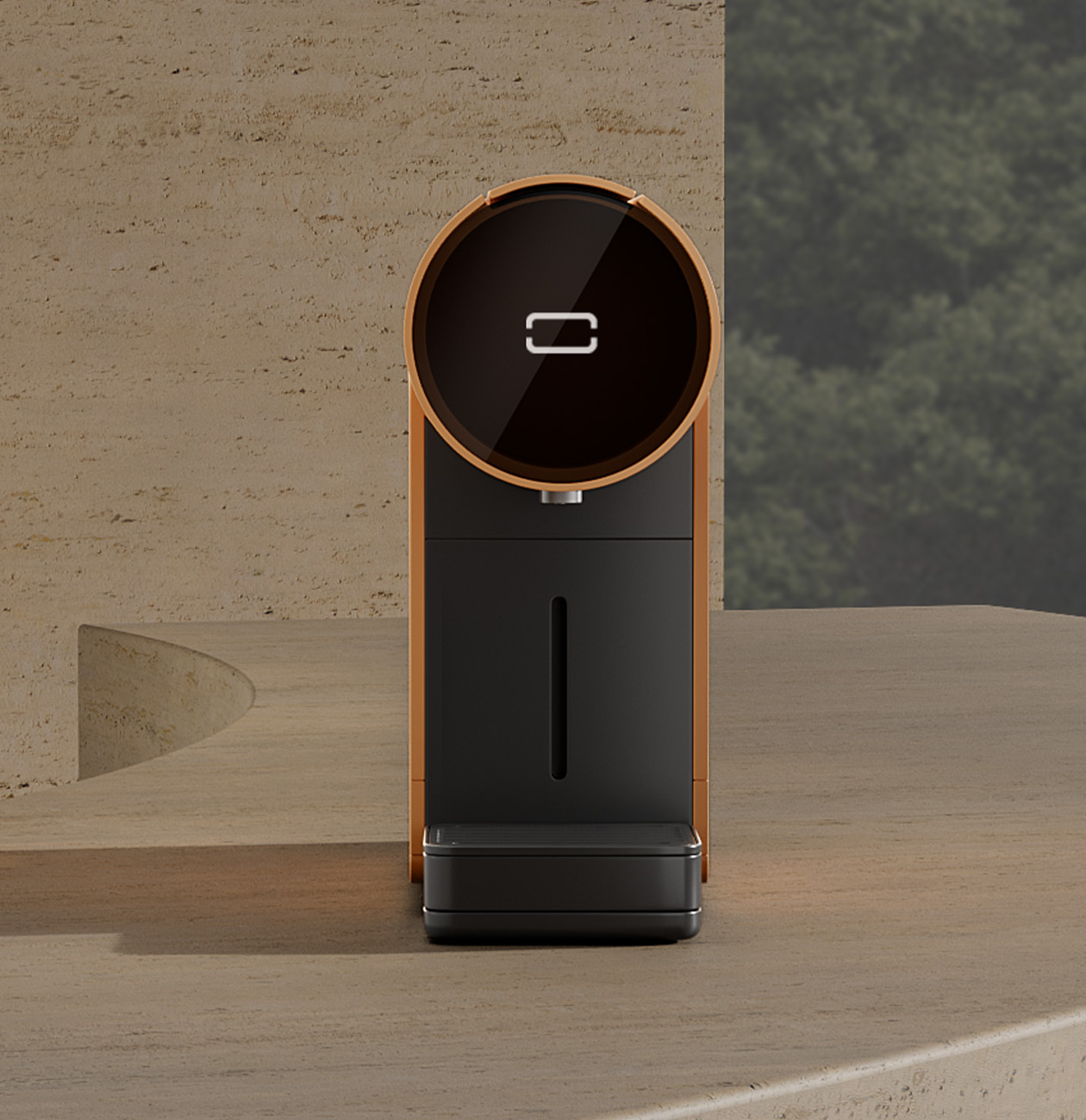 Bork C530 оранжевый капсульная кофемашина Nespresso вид спереди