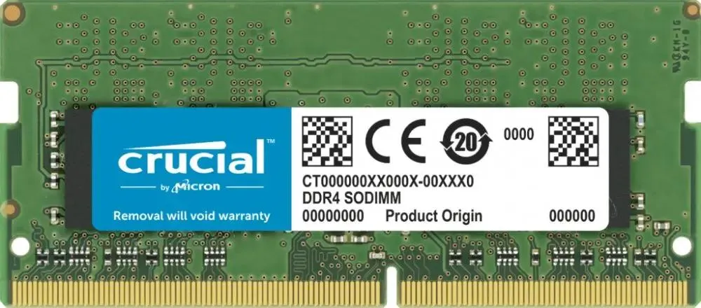 Crucial Basics CT32G4SFD832A DDR4 SO-DIMM 32 ГБ модуль с этикеткой спецификаций