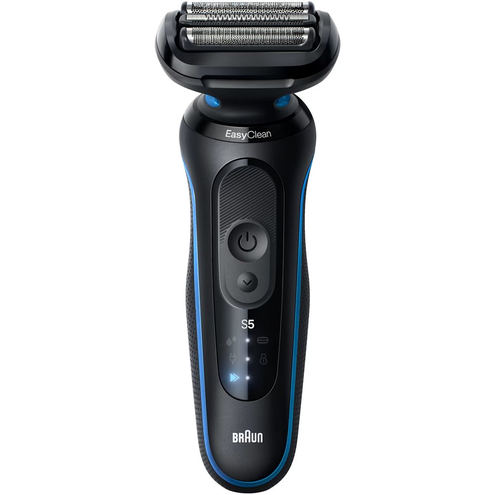 Braun 52-B1000s фронтальный вид &mdash; двойная сетка, кнопка питания и дисплей Series 5
