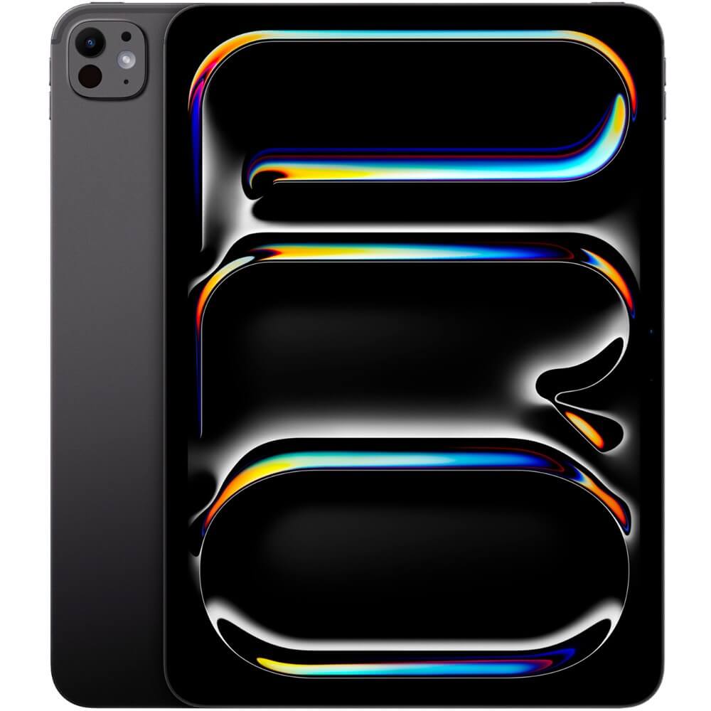 Apple iPad Pro 11 2025 Space Black — вид спереди с интерфейсом iPadOS 26