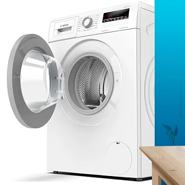 Bosch Serie 8 WGB2560XME вид спереди панель управления TFT-дисплей открытый люк