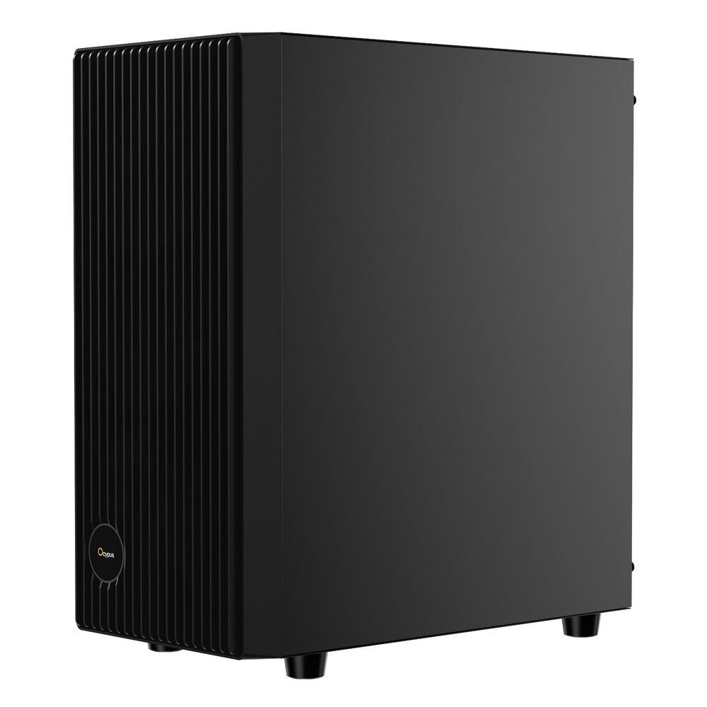 Ocypus Gamma C70 ARGB боковой профиль с вертикальными рёбрами охлаждения и ножками корпуса