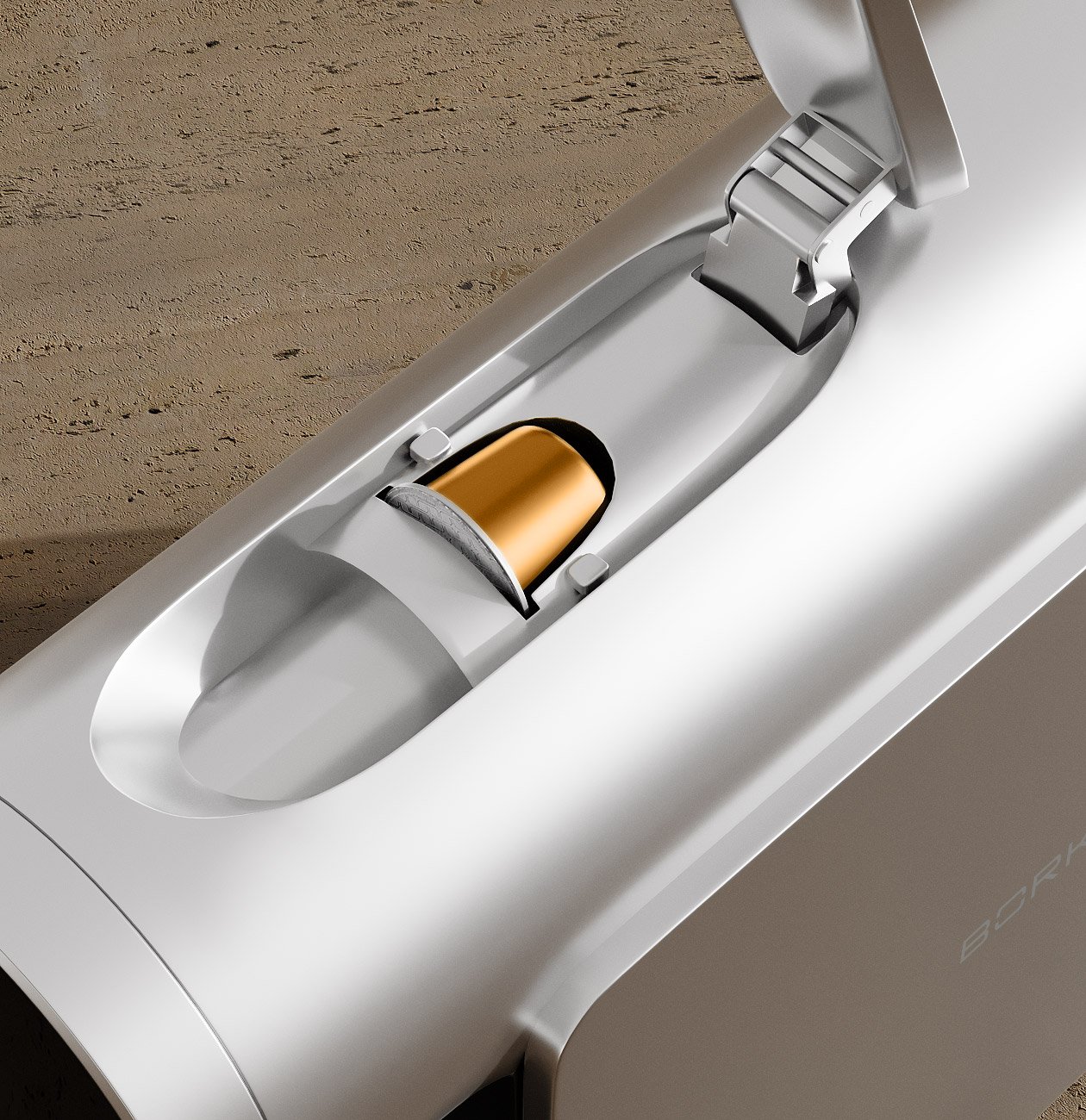 Bork C832 открытое отделение для капсул золотая капсула Nespresso в держателе