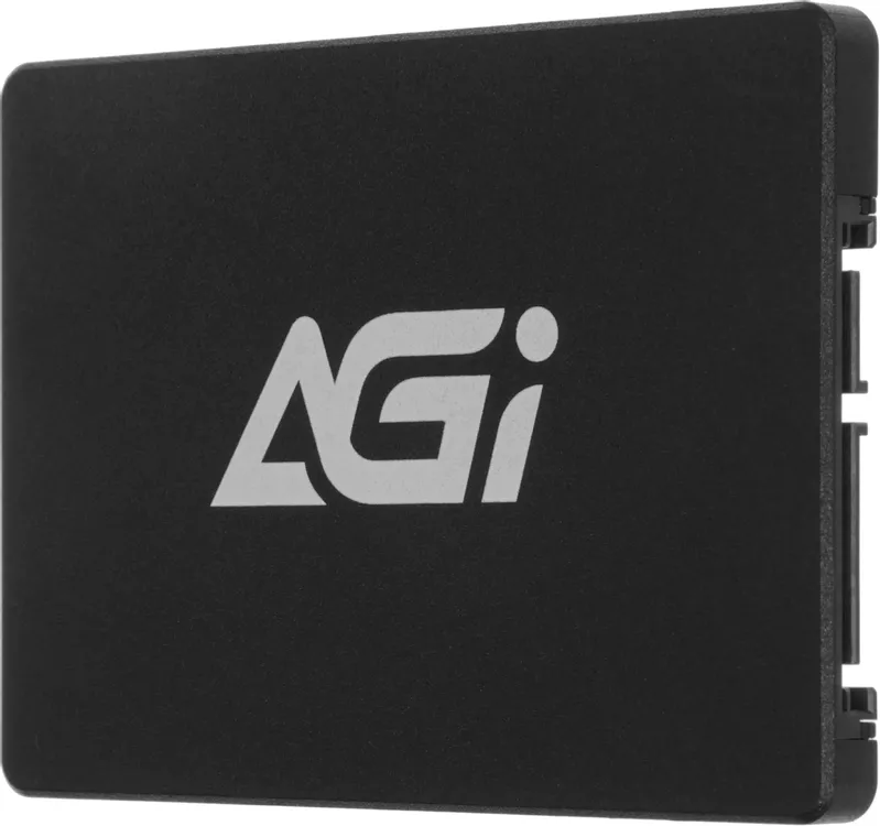 AGI AI238 2 ТБ боковой профиль — разъёмы SATA III и тонкий 7 мм корпус