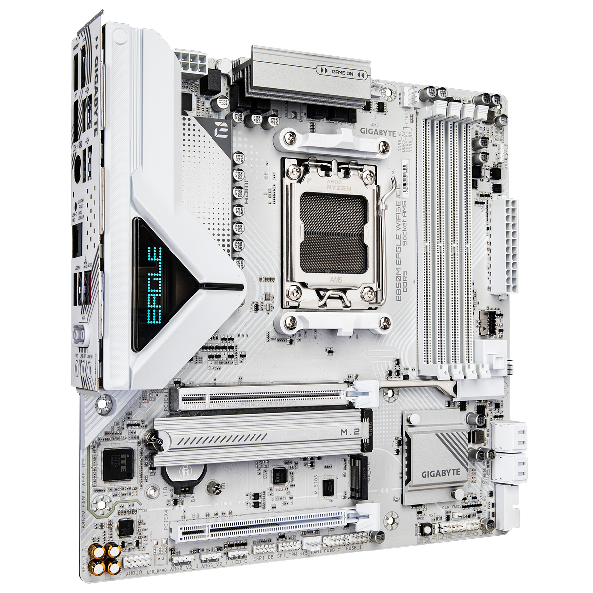 GIGABYTE B850M Eagle WiFi6E Ice задняя панель порты USB DisplayPort HDMI