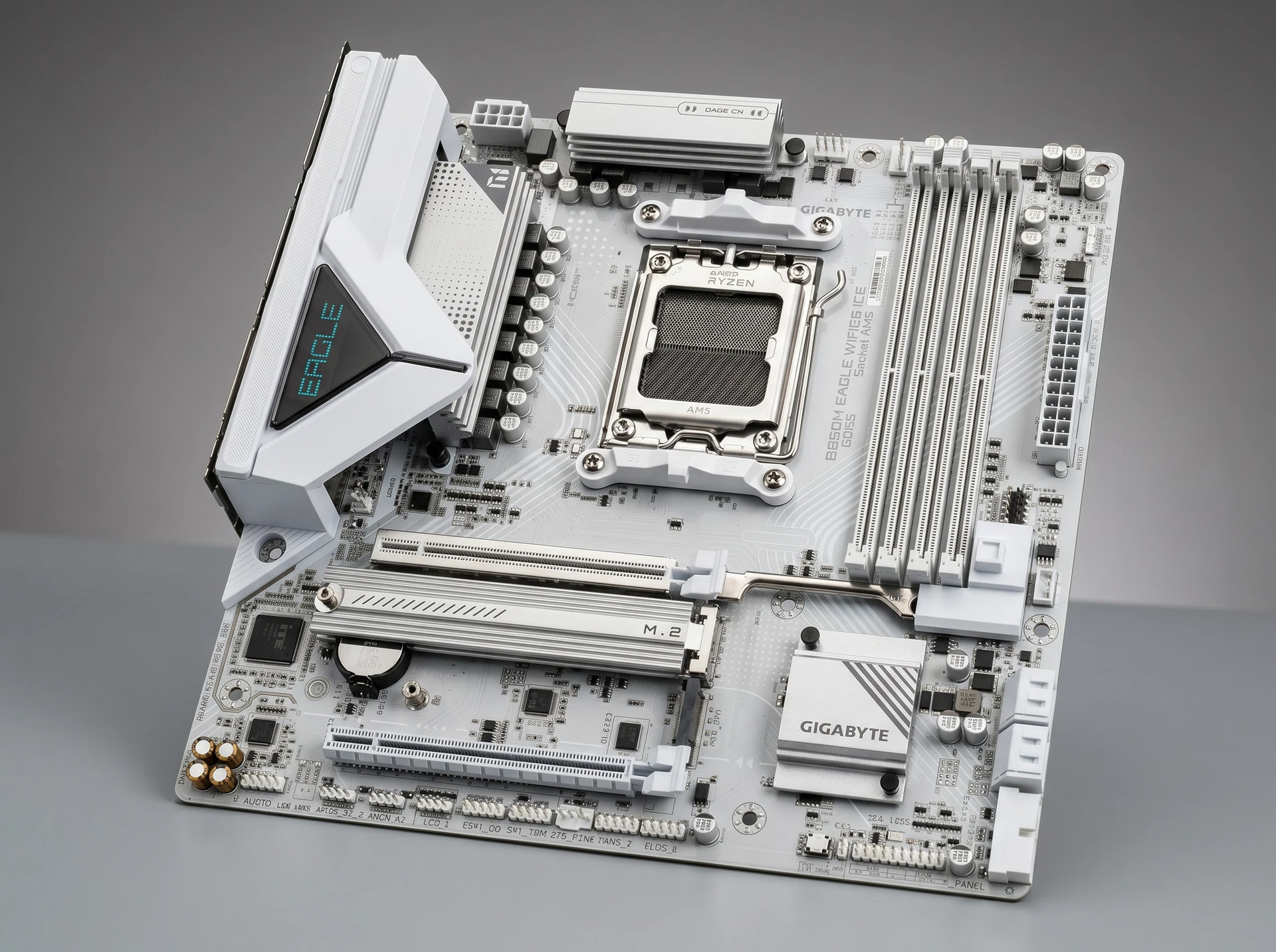 Материнская плата Gigabyte B850m Eagle Wifi6e Ice, Socket AM5, AMD B850, mATX, RTL - фото в интерьере
