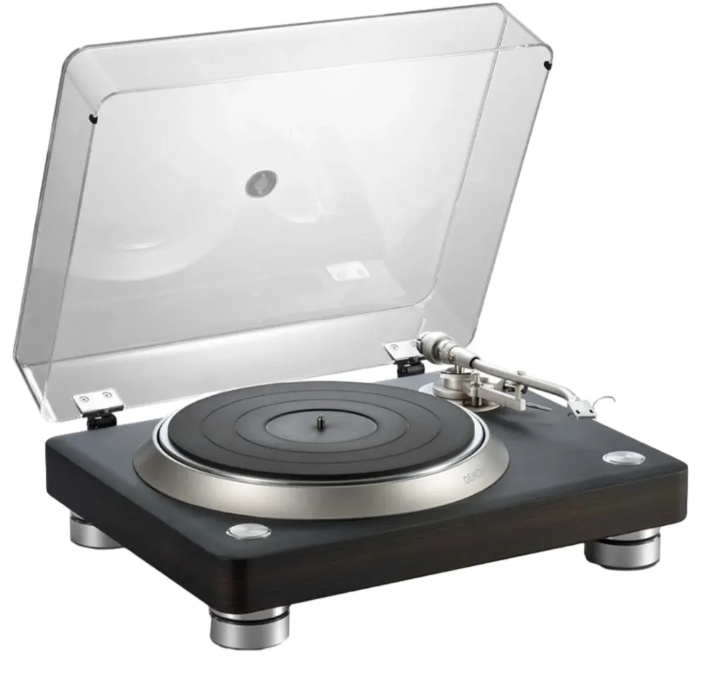 Denon DP-3000NE металлический диск и S-образный тонарм — детальный вид