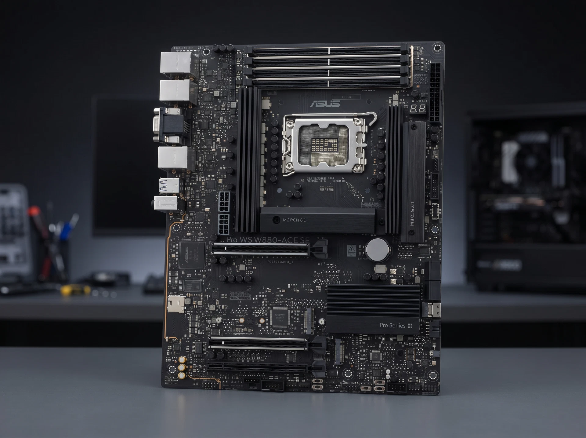 Материнская плата Asus Pro WS W880-ACE SE, Socket LGA 1851, Intel W880, ATX, RTL [90MB1KV0-M0EAY0] - фото в интерьере