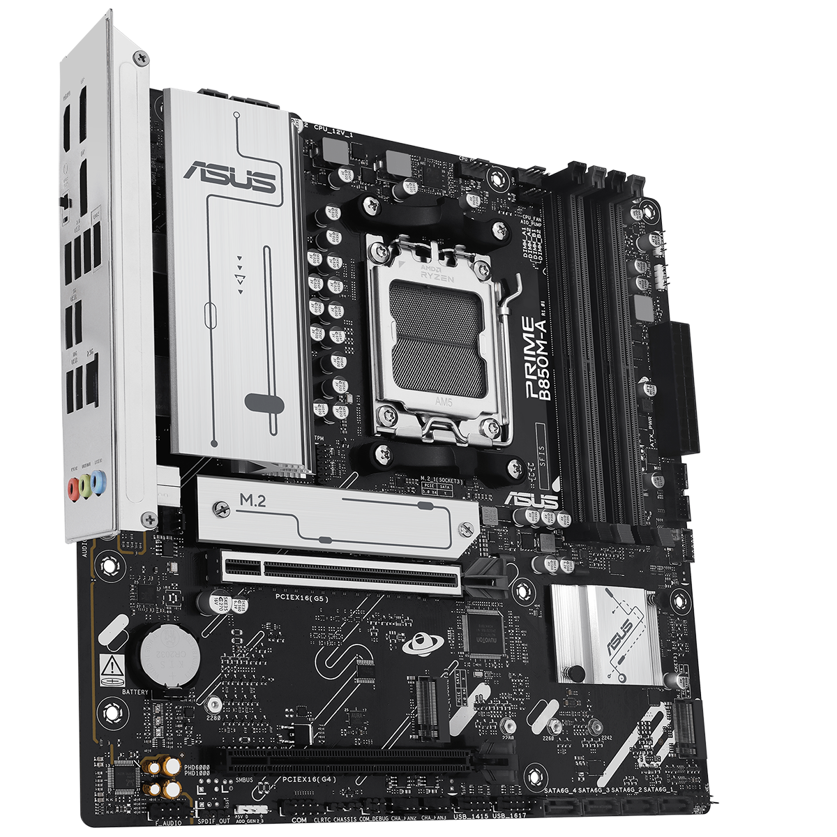ASUS Prime B850M-A-CSM задняя панель USB DisplayPort HDMI разъёмы