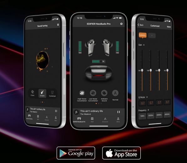 Edifier NeoBuds Pro &mdash; управление через приложение Edifier Connect, эквалайзер