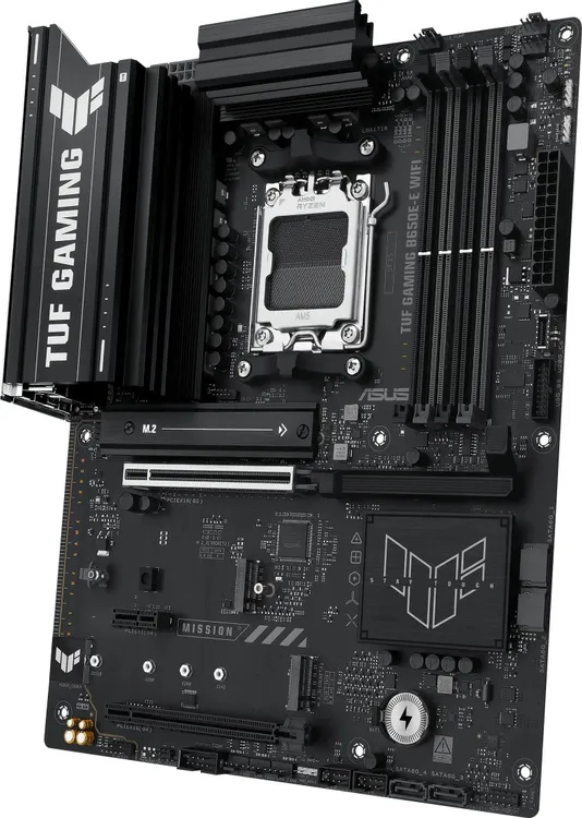 ASUS TUF Gaming B650E-E WiFi слоты DDR5 DIMM и разъём питания процессора 8+4 pin