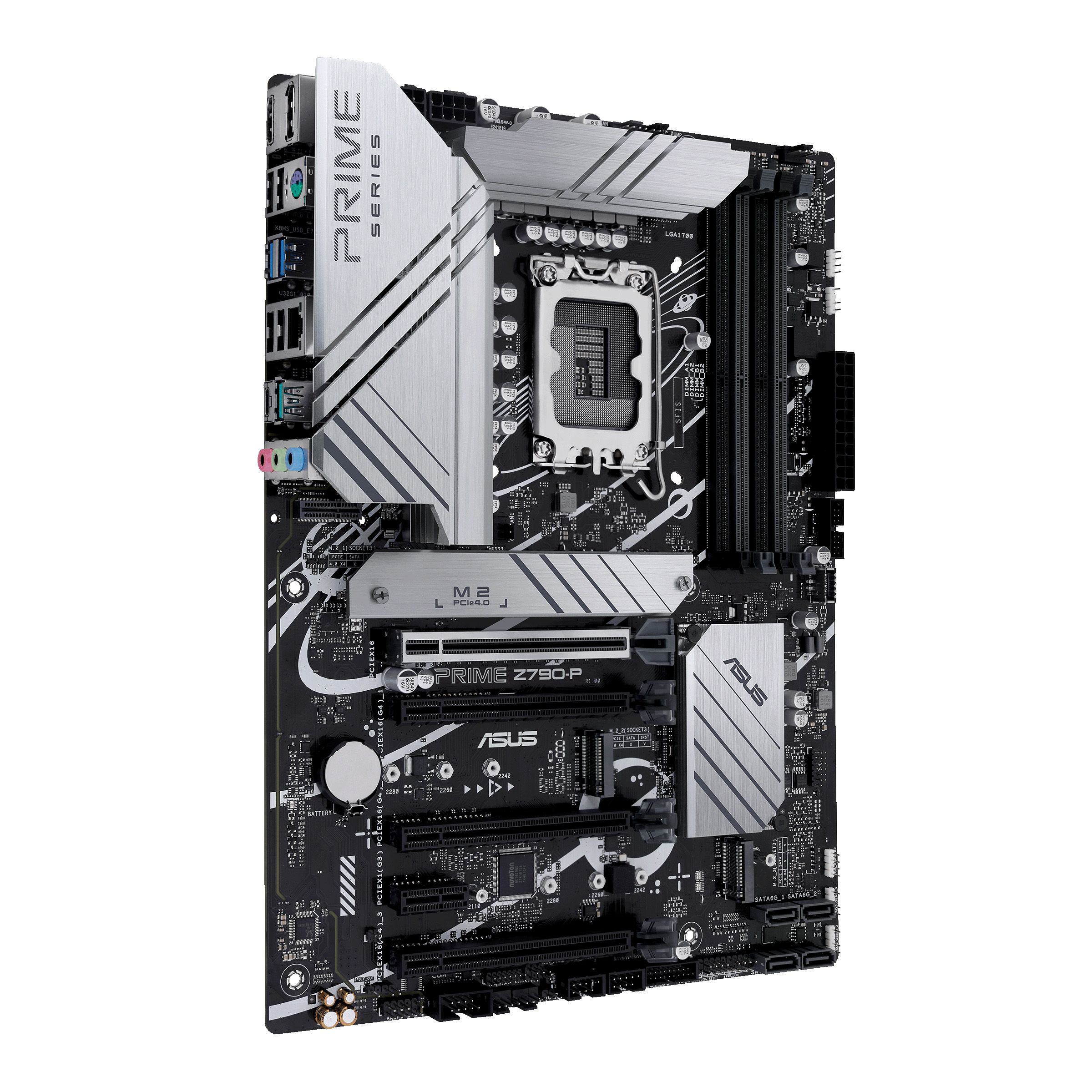 ASUS Prime Z790-P ATX материнская плата — общий вид компонентов, чипсет Z790, форм-фактор ATX