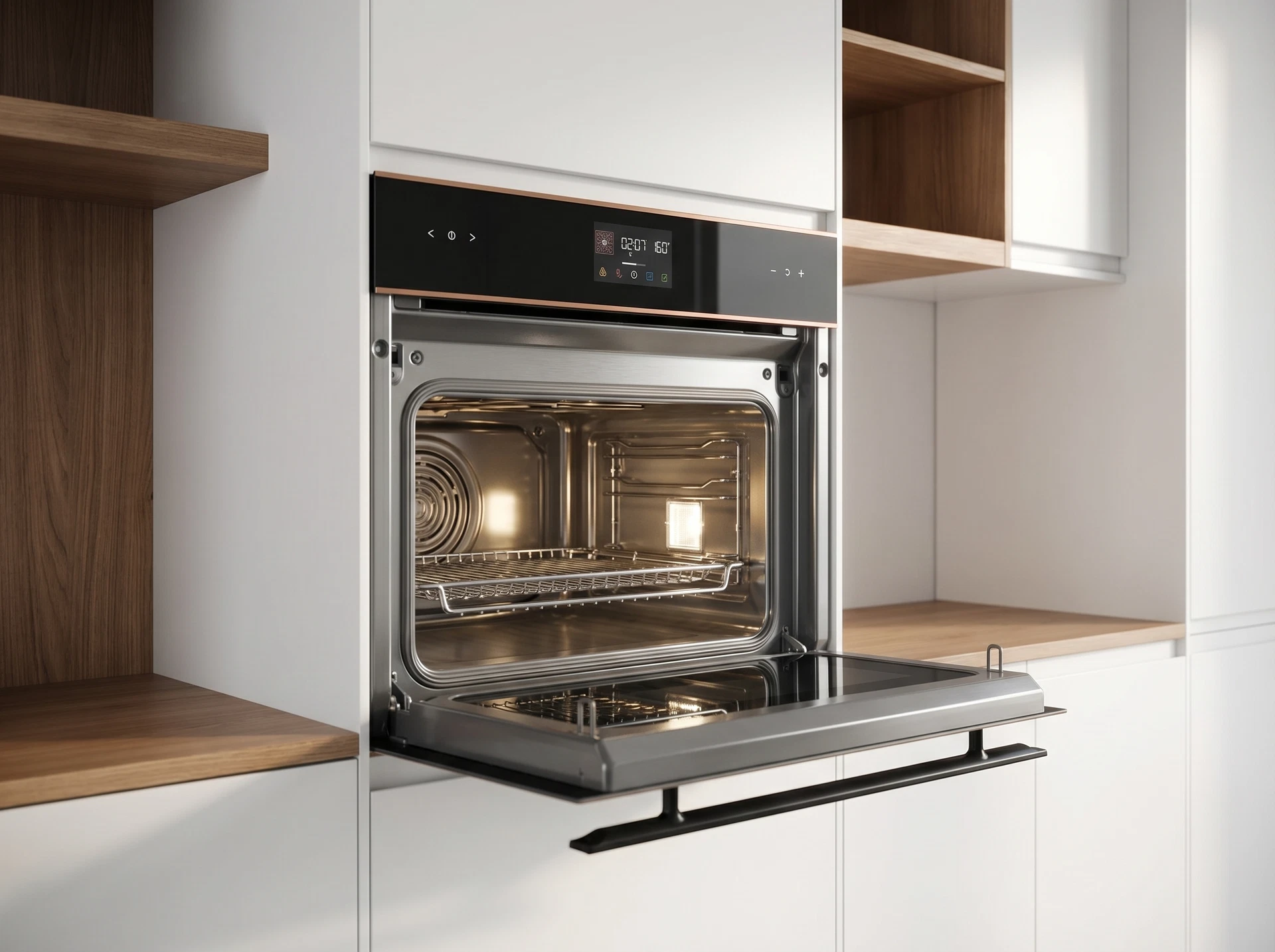 Электрический компактный духовой шкаф Smeg SO4602M1NR - фото в интерьере