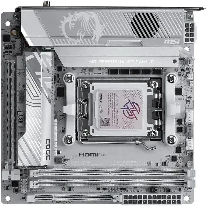 MSI MPG X870I Edge Ti Evo WiFi mATX AM5 разъёмы M.2 и слоты расширения