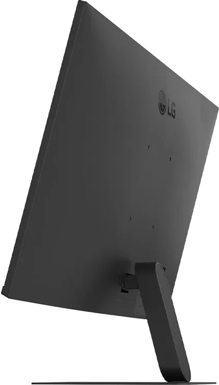 LG 27U411B-B боковой профиль тонкий корпус и эргономичная подставка вид сбоку