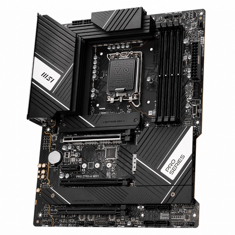MSI PRO Z790-A WIFI разъёмы M.2 и зона питания VRM крупным планом