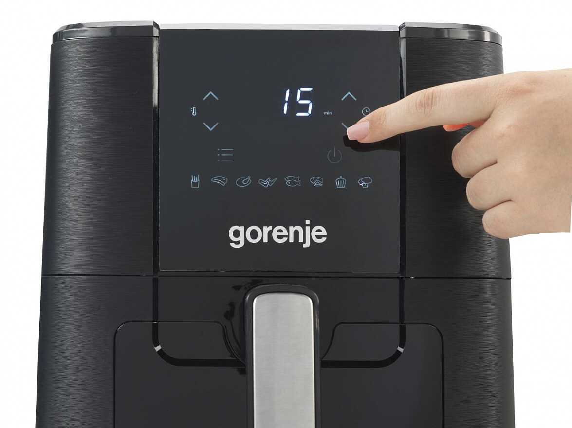 Gorenje AF1350DWB контроль температуры аэрогриля иконка термометра