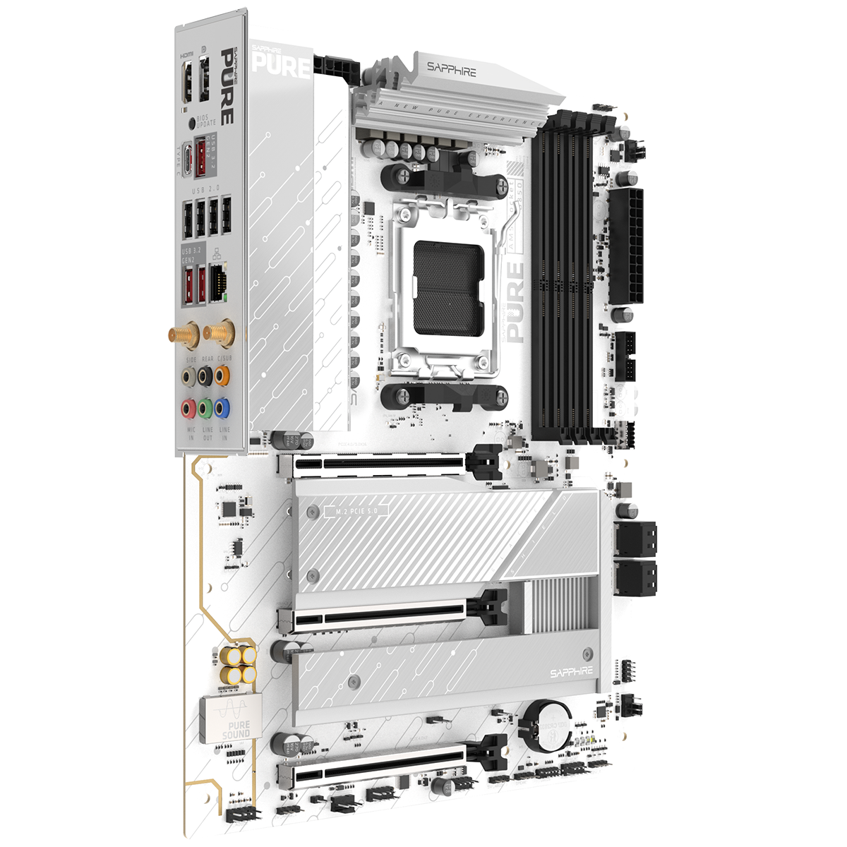 Sapphire Pure B850a WiFi 7 материнская плата AM5 общий вид