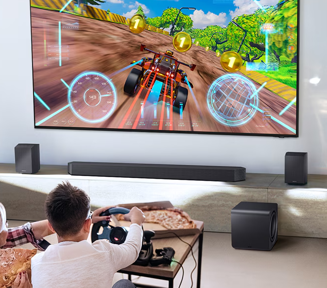Samsung HW-Q990H беспроводной сабвуфер 300 Вт размещение в углу комнаты