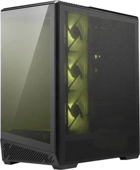 MSI MAG PANO 130R PZ угловой вид стеклянная боковая панель профиль конструкция