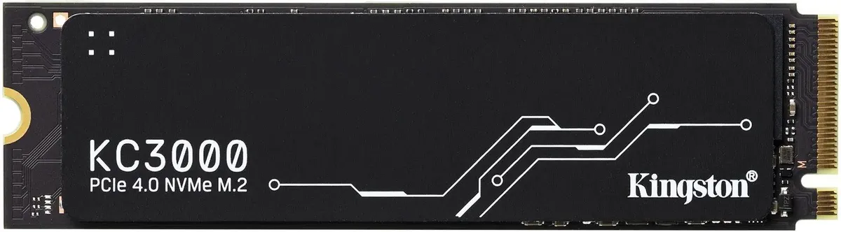 Kingston KC3000 1 ТБ M.2 2280 PCIe 4.0 контроллер Phison E18 вид сверху
