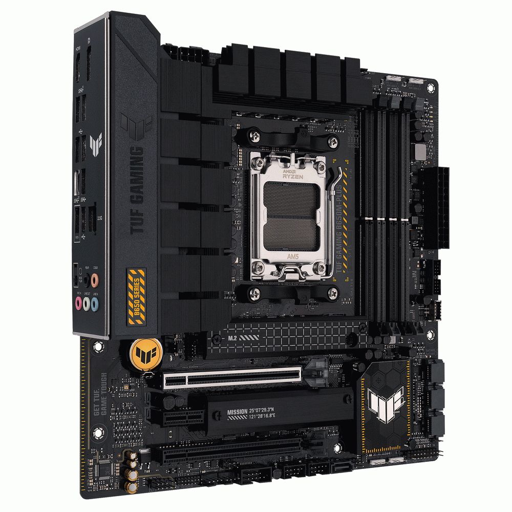 ASUS TUF Gaming B650M-PLUS mATX материнская плата AM5 общий вид