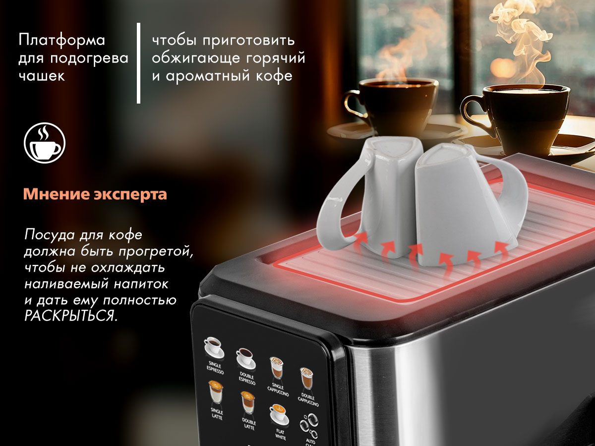 Tuarex TK-1265 платформа для подогрева чашек с красной подсветкой инфракрасного нагрева