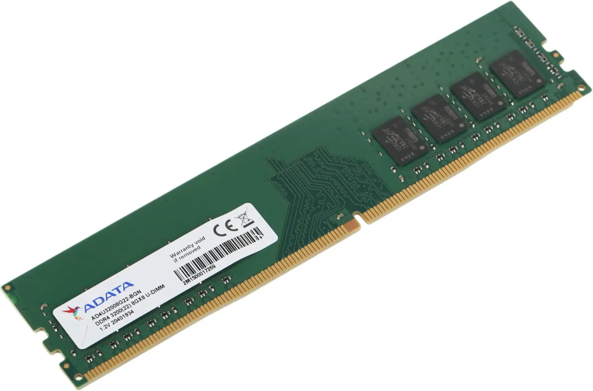 ADATA Premier AD4U32008G22-BGN DDR4 8GB 3200 МГц модуль DIMM вид спереди